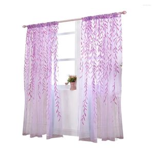 Cortina de tela de janela transparente, cortinas leves de voile, decoração externa transparente de tule