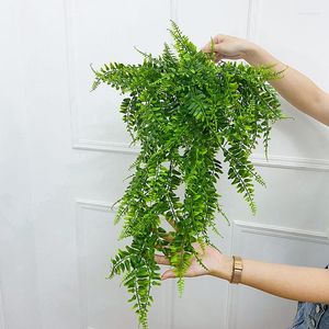 Decorative Flowers 90cm Artificial Plant Wall Panel Green Hanging Leaf Ivy Garland Plastic Fake For Wedding Party Home Garden Decoration