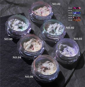 Chrome Pearl Shell Powder Nail Art Glitter Pigment Shiny Långvarig Manicure Tip Decoration Gel Polish Dust7699440