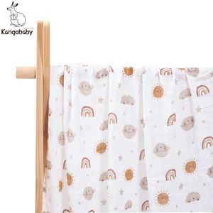 Cobertores Surtando Kangobaby Bamboo Cotton Fashion Indoor and Outdoor Baby Wrap Swaddle Swaddle Clanta 230331