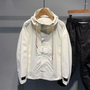 Herrenjacken, Kapuzenjacke, einfarbig, modisch, locker, personalisierbar, für Herbst und Winter, Reißverschluss, magische Aufkleber, Taschen, lässige Oberteile