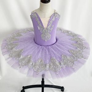 Танцевальная одежда Blue Bird Purplel Профессиональная балетная танцевальная пачка с рюшами по краям Классическое балетное платье-пачка для девочек и женщин для выступлений 231102