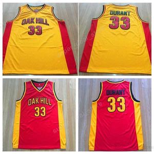 Men Stitched 33 Kevin Durant Jerseys College Oak Hill Basketball Jerseys High School Sport Embroidery College Shirt