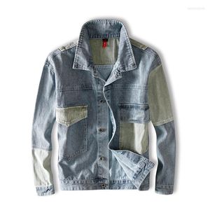 Herrenjacken Herren Lässig Lose Nähte Jeansjacke Koreanische Mode Einfach Vielseitiger Kurzmantel Frühling/Herbst Große Größe XL XXL