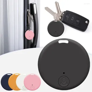 Keychains Mini GPS Keychain Bluetooth Tracker Key Ring Device Round Anti-Lost Pet Kids Bag Plånbok Spårning Smart Gift For Man