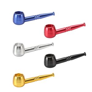 Metal Dry Herb Smoking Pipes with Large Bowls Slides Detachable Pocket Portable Aluminium Hand Pipe Smoke Puff Cigar Device Tool
