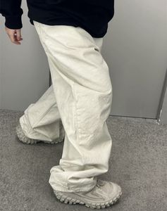 オリジナルのベールルーズジーンズが苦しむ白い斑点ルーズフィットデニムジーンズパンツハイストリートカジュアルジーンズルーズメンヒップホップジーンズ