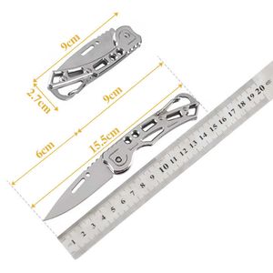 Faca dobrável portátil Aço inoxidável Sobrevivência de caça de caça ao acampamento Faca de escalada Camping Ferramentas de suprimentos de sobrevivência ao ar livre