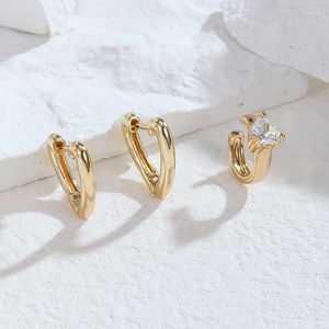 Hoop Earrings 3Pcs /Set Heart-shaped Crystal For Women Romantic Love Ear Clips Without Pierced Jewelry Wholesale