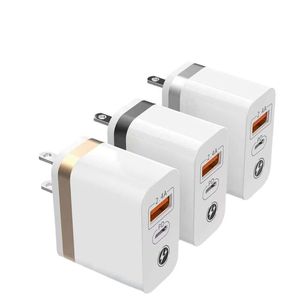 USB 18W wall Charger Adapter Type C PD 2.4A Fast Charging Travel US Plug Home Charger for All Phone samsung huawei Type-C