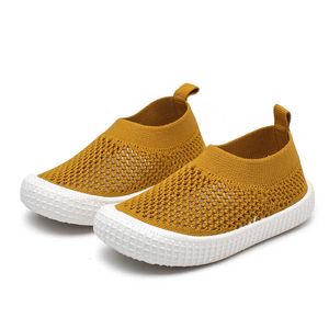 Athletic Outdoor Autumn New Style Baby Mesh Socks Shoes Children's Feet Low Cut Biscuit Shoes Kids Flying Woven Shoes Boys and Girls Sneakers W0329