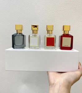 Set profumo 4 pezzi Maison Bacarat Rouge 540 Extrait Eau De Parfum Paris Fragranza Uomo Donna Colonia Spray Lunga Durata Smel4033632