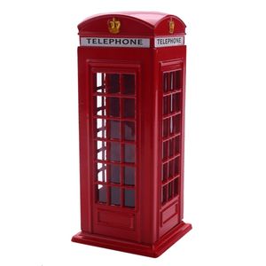 Altri giocattoli Metallo Rosso Inglese britannico Londra Cabina telefonica Banca Moneta Salvadanaio Salvadanaio 140X60X60Mm 230403