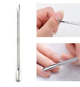 Spingipelle per cuticole per unghie in acciaio inossidabile Nail Art Push Gel UV Dispositivo di rimozione per manicure Strumento per pedicure Rimozione della pelle morta Strumenti per la pulizia delle unghie5503212