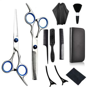 Sax SHARS Hårklippning och tunnare Set Professional Haircut Kit inomhusfrisör med Cam Clip Cape 231102