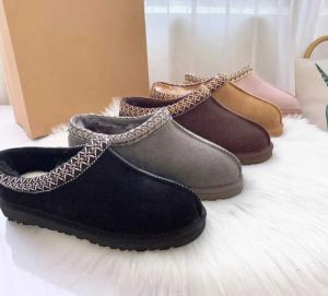 Uggile Tasman Slippers Chestnut Fur Slides羊毛のクラシックMules女性ウルトラミニタズプラットフォームブーツスリップオンシューズスエードブラックピンクトナカイE03