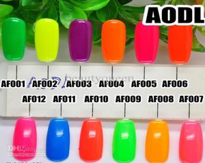 Novo brilho 12 cores brilhantes embeber fora nail art uv led gel polonês fluorescente cor cura lâmpada coat4101870