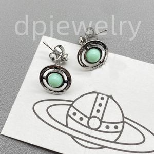 Luxuriöse Damen-Ohrringe mit Planeten-Alphabet, 925 versilbert, modische Party-Hochzeitsgeschenke, bevorzugter Boutique-Schmuck