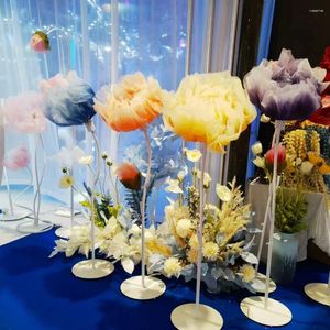 Dekoracja imprezy Wystrój domu sztuczny jedwab Automatyczne otwarcie zamykające mechaniczne symulację kwiatów kwiaty Świąteczne ślub