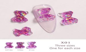 Nagelprodukter helbjörn design nagel strass blandar mini stenar 3D charm harts materiella manikyr smycken tillbehör för nai3062627