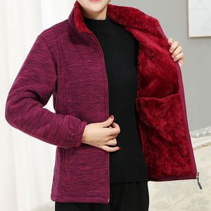 Jaktjackor damer Leisure Fleece Coat Spring Autumn Thick Polar Cardigan Women Handing Cycling Sportwear Plus Size Size XL-5XLHUNTING