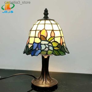 Desk Lamps 6 Inch Scandinavian Orchid Small Table Lamp Bedroom Bedside Breastfeeding Night Light Cafe Decoration Glass Birthday Gift Q231104