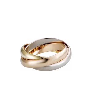trinity ring charms Tricyclic crossover for woman designer Size 5-11 for Couple Gold plated 18K T0P quality official reproductions brand designer premium gifts 007