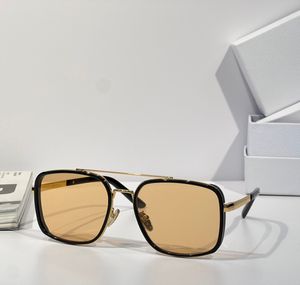 Gold-Schwarz-Gelb-Quadrat-Sonnenbrille für Männer Pilotenbrille Sunnies Gafas de Sol Designer-Sonnenbrille Sonnenbrille Sun Shades UV400 Eyewear wth Box