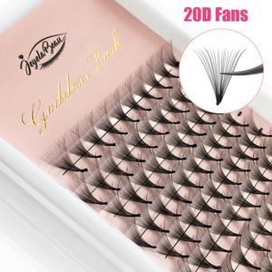 Makeup Tools Goddess 12D14D16D20D Premade Fan Eyelash Extensions Natural Soft Russian Volume Lashes Faux Mink Individual Lash Extensions 230403