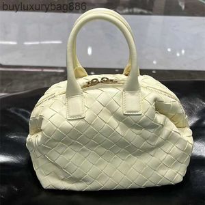Luxury Handbag Medium Bauletto British BVS Bowling Bag Woven Bag Handbag Women's Bag äkta läder Tote Y