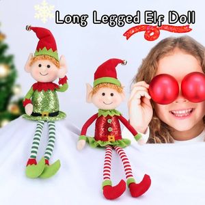 Decorações de Natal 65cm Long Legged Elf Doll Party Ornament Xmas Tree Pingentes Decoração de Janela Anos Presentes Decoração de Casa 231102