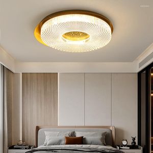 Deckenleuchten Nordic LED-Einbauleuchte, ultradünn, rund, Luxus-Kristalllampe, Schlafzimmer, Zimmer, postmodern, minimalistisch