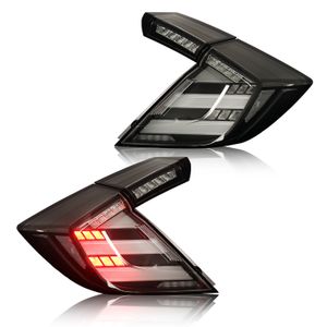 Luzes traseiras de led para carro, para honda civic 10th hatchback 20 16-20 21 estilo mugen conjunto de luz traseira drl lâmpada de freio de seta