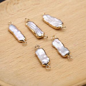 Pendant Necklaces 2pc Natural Freshwater Pearl Irregular Double Hook For Jewelry Making DIY Women Necklace Earring Gifts