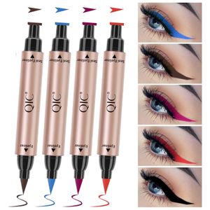 Ögon Shadow Liner Combination Black Liquid Eyeliner Professional Waterproof Brown Blue Purple Eye Liner med Stamp Marker Gel Pencil Cosmetics Makeup 231102