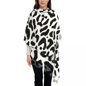 Scarves Luxury Leopard Skin Print Tassel Scarf Women Winter Fall Warm Shawl Wrap Lady Cheetah Animal