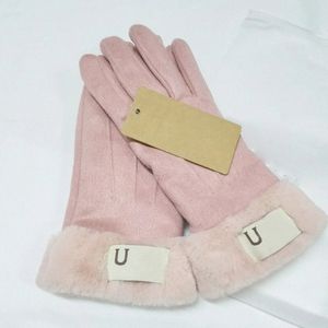 Frauen Winter Lederhandschuhe Designer winddichte und warme Isolierung Fingerspitzenhandschuhe T0Zt #