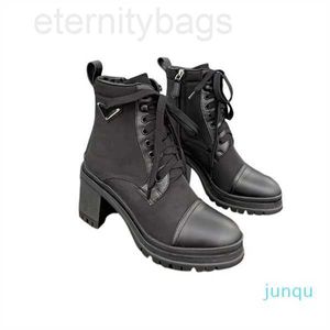 Кружевая кружевная дизайнер платформ Ankle Womens Nylon Black Boots Leather Fashion High Heel Ccity