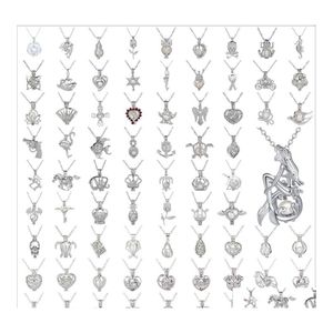 Arts And Crafts 60Pcs / Lot Sale Products European Fashion Mixed Style Pearl Beads Hollow Mermaids Creative Pendant Halskette Drop De Dhoyr