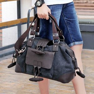 Canvas Bag, Men's Shoulder Bag, Crossbody Bag, Korean Version, Casual Trendy Men's Bag, Handbag, Men's Bag, Large Capacity Travel Bag 231015