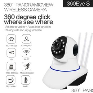 Ip Cameras Wif Hd 1080P 720P Camera Home Security Dvr Wifi Wireless Cctv Surveillance Ir Night Vision P2P Baby Monitor With 3Pcs Dro Dhlow