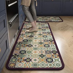 Tapijten 2-delige keuken oliebestendige vloermat thuis antislipdeur vol standbestendig groot oppervlak tapijt kristal fluweel