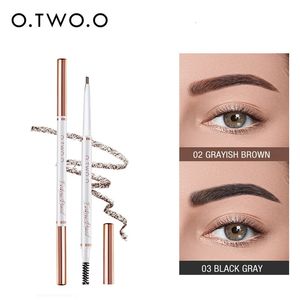 眉エンハンサーo2 O Ultra Fine Pencil Brow 1 5mm防水性長持ちする二重端茶色の色合いの眉毛メイク231102