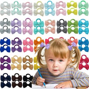 Hair Accessories 50Pcs/Lot Korean Fashion Children'S Ribbon Ring Women Baby Ponytail Holder Elastic Bands Rubber Rope Headdress