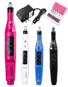 1 Set 6 Bits Professional Electric Nail File Drill Nail Polishing Manicure Machine and Skin Remover Art Pen Pedicure Tools3477630