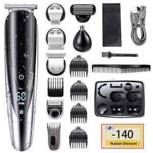 Hair Trimmer All In One For Men Beard Grooming Kit Electric Shaver Body Groomer Clipper Nose Ear Washable 230403