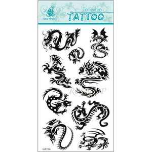 Temporary Tattoos Waterproof Temporary Tattoo Sticker dragons China totem tatto stickers flash tatoo fake tattoos for men women Z0403
