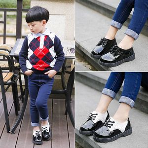 Athletic Outdoor New Spring Summer Autumn Kids Shoes for Boys Girls British Style Children's Casual Sneakers PU Leather Performance Shoes Hot W0329