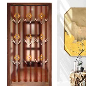 Curtain Bamboo Bead Doorway String Porch Wooden Beaded Screen Handmade Partition Divider