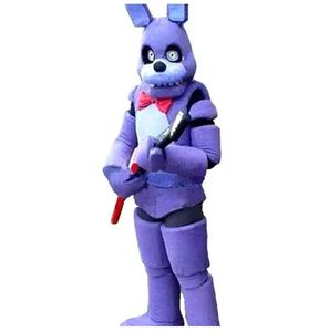 Costumes 2024 Factory Hot New Five Nights at Freddy Fnaf Toy Creepy Purple Bunny Mascot Costume Suit Halloween Christmas Birthday Dress EYZZ